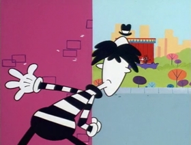 Screenshots from the 1999 Hanna-Barbera cartoon Mime for a Change