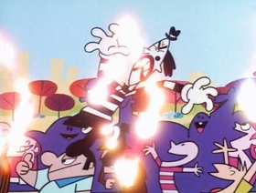 Screenshots from the 1999 Hanna-Barbera cartoon Mime for a Change