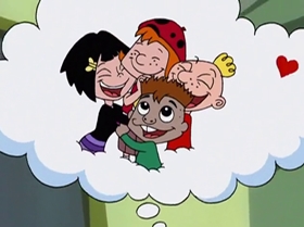 Screenshots from the 1999 Warner Bros. Television cartoon Shareena Takes the Cake