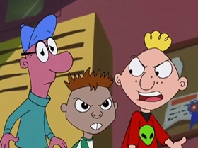 Screenshots from the 1999 Warner Bros. Television cartoon Shareena Takes the Cake