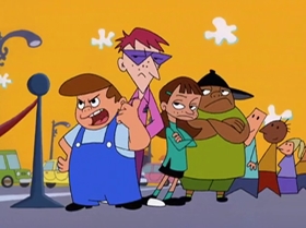 Screenshots from the 1999 Warner Bros. Television cartoon Shareena Takes the Cake