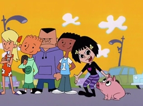 Screenshots from the 1999 Warner Bros. Television cartoon Shareena Takes the Cake
