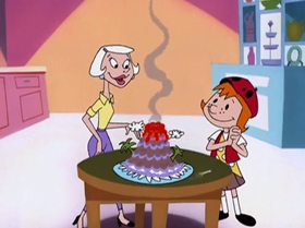 Screenshots from the 1999 Warner Bros. Television cartoon Shareena Takes the Cake