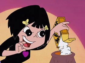 Screenshots from the 1999 Warner Bros. Television cartoon Shareena Takes the Cake