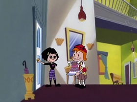 Screenshots from the 1999 Warner Bros. Television cartoon Shareena Takes the Cake