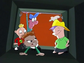 Screenshots from the 1999 Warner Bros. Television cartoon Shareena Takes the Cake