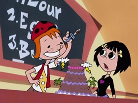 Screenshots from the 1999 Warner Bros. Television cartoon Shareena Takes the Cake