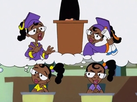 Screenshots from the 1999 Warner Bros. Television cartoon Shareena Takes the Cake
