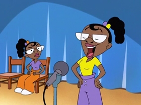 Screenshots from the 1999 Warner Bros. Television cartoon The Man with the Golden Brain