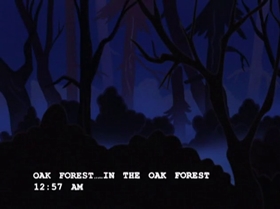 Screenshots from the 1999 Warner Bros. Television cartoon The Man with the Golden Brain