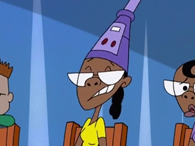 Screenshots from the 1999 Warner Bros. Television cartoon The Man with the Golden Brain