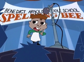 Screenshots from the 1999 Warner Bros. Television cartoon The Man with the Golden Brain