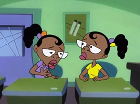 Screenshots from the 1999 Warner Bros. Television cartoon The Man with the Golden Brain