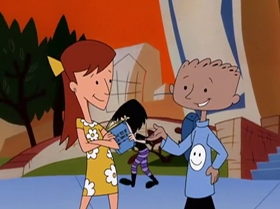 Screenshots from the 1999 Warner Bros. Television cartoon What Did You Séance?