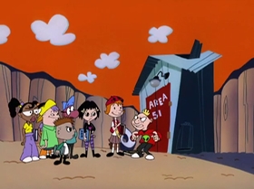 Screenshots from the 1999 Warner Bros. Television cartoon What Did You Séance?