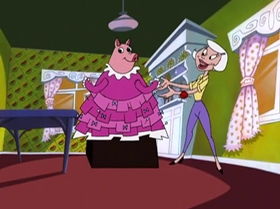 Screenshots from the 1999 Warner Bros. Television cartoon What Did You Séance?