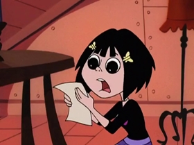 Screenshots from the 1999 Warner Bros. Television cartoon What Did You Séance?