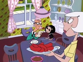 Screenshots from the 1999 Warner Bros. Television cartoon What Did You Séance?