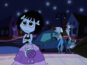 Screenshots from the 1999 Warner Bros. Television cartoon What Did You Séance?