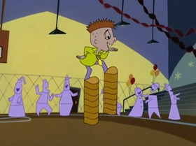 Screenshots from the 1999 Warner Bros. Television cartoon What Did You Séance?