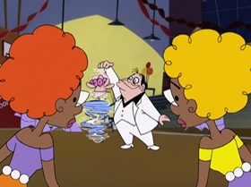 Screenshots from the 1999 Warner Bros. Television cartoon What Did You Séance?