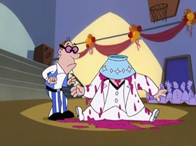 Screenshots from the 1999 Warner Bros. Television cartoon What Did You Séance?