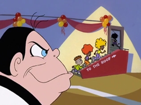 Screenshots from the 1999 Warner Bros. Television cartoon What Did You Séance?