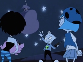 Screenshots from the 1999 Warner Bros. Television cartoon What Did You Séance?