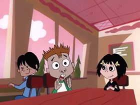 Screenshots from the 1999 Warner Bros. Television cartoon The Contest