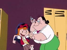 Screenshots from the 1999 Warner Bros. Television cartoon The Contest