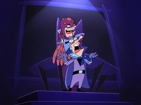 Screenshots from the 1999 Warner Bros. Television cartoon The Contest