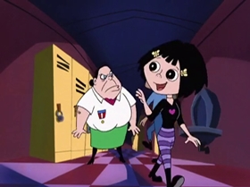 Screenshots from the 1999 Warner Bros. Television cartoon The Contest
