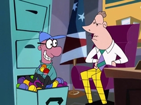 Screenshots from the 1999 Warner Bros. Television cartoon The Contest