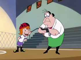 Screenshots from the 1999 Warner Bros. Television cartoon The Contest