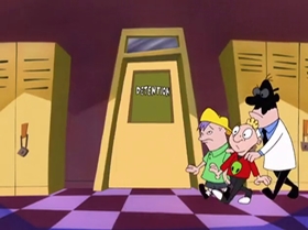 Screenshots from the 1999 Warner Bros. Television cartoon The Contest