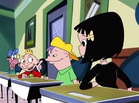 Screenshots from the 1999 Warner Bros. Television cartoon The Contest