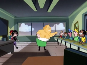 Screenshots from the 1999 Warner Bros. Television cartoon The Contest