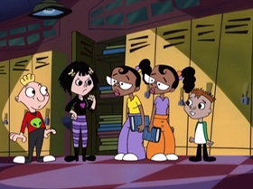 Screenshots from the 1999 Warner Bros. Television cartoon The Contest