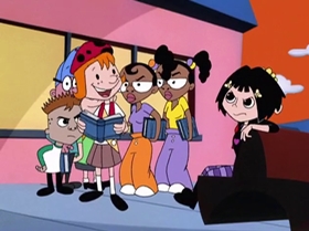 Screenshots from the 1999 Warner Bros. Television cartoon The Contest