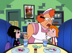 Screenshots from the 1999 Warner Bros. Television cartoon Too Good to Be Truant
