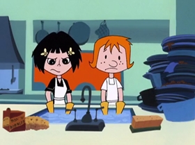 Screenshots from the 1999 Warner Bros. Television cartoon Too Good to Be Truant