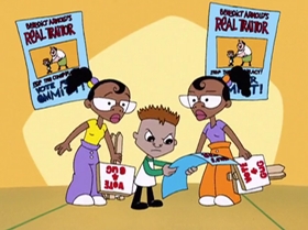 Screenshots from the 1999 Warner Bros. Television cartoon Too Good to Be Truant