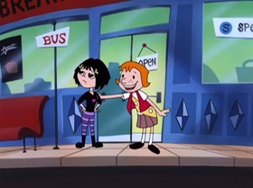 Screenshots from the 1999 Warner Bros. Television cartoon Too Good to Be Truant