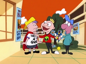 Screenshots from the 1999 Warner Bros. Television cartoon Too Good to Be Truant