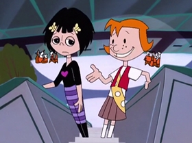 Screenshots from the 1999 Warner Bros. Television cartoon Too Good to Be Truant