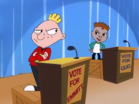 Screenshots from the 1999 Warner Bros. Television cartoon Too Good to Be Truant