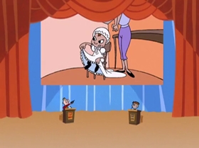 Screenshots from the 1999 Warner Bros. Television cartoon Too Good to Be Truant