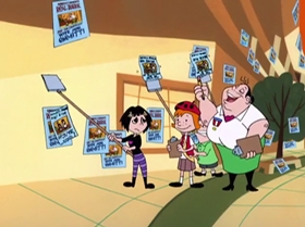 Screenshots from the 1999 Warner Bros. Television cartoon Too Good to Be Truant