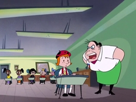 Screenshots from the 1999 Warner Bros. Television cartoon Too Good to Be Truant