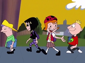 Screenshots from the 1999 Warner Bros. Television cartoon Too Good to Be Truant